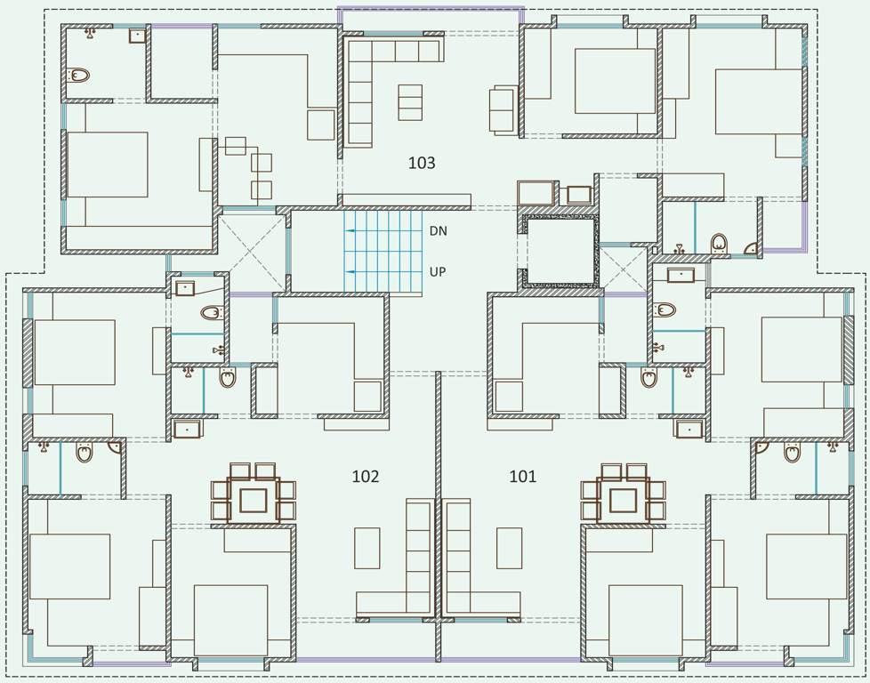  aashrith Aashrith Cluster Plan from 1st to 4th Floor