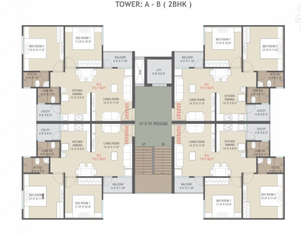  auro prime Tower A Cluster Plan