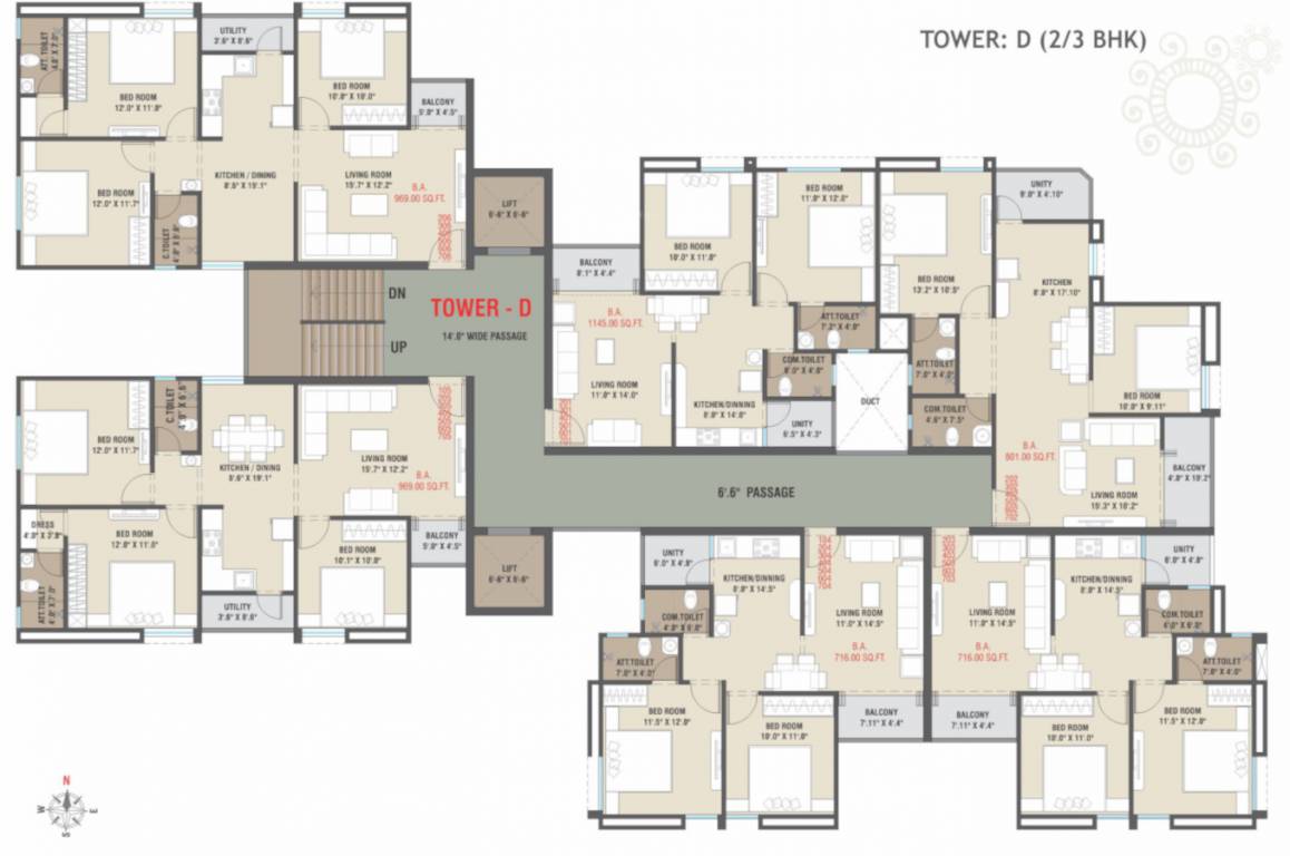  auro prime Tower D Cluster Plan