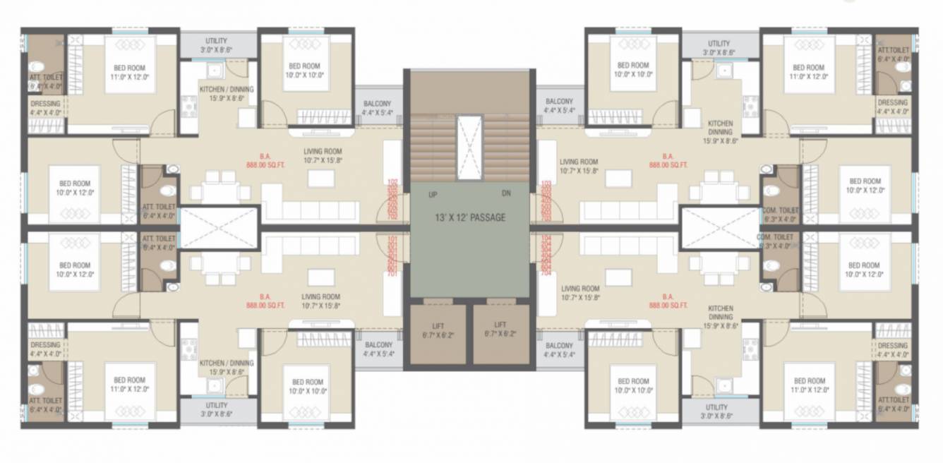  auro prime Tower C Cluster Plan