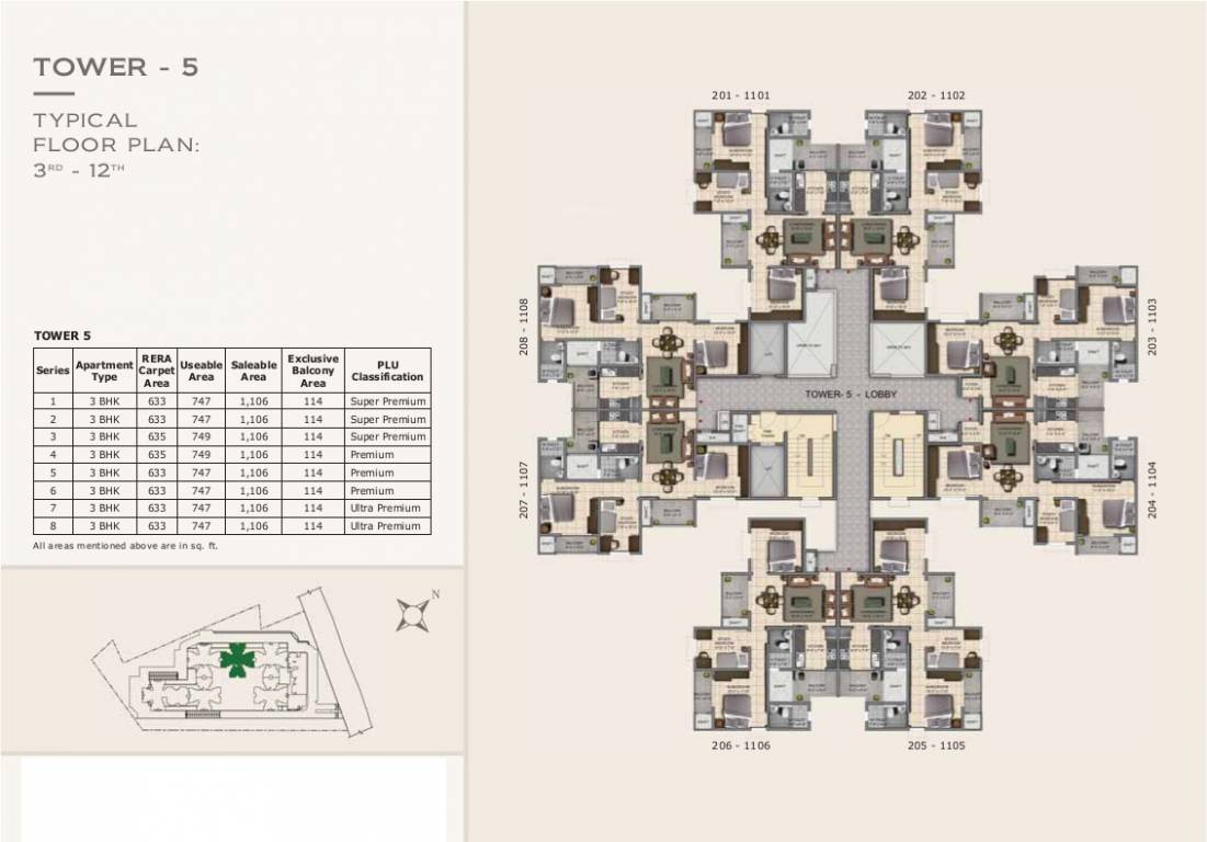 capella 1 6 Cluster Plan from 3rd to 12th Floor