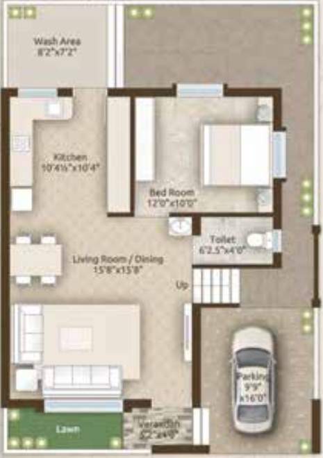  silver palm Type A Ground Floor Plan 