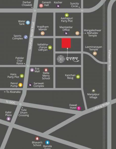 Location Plan vrajraj-flats Location Plan
