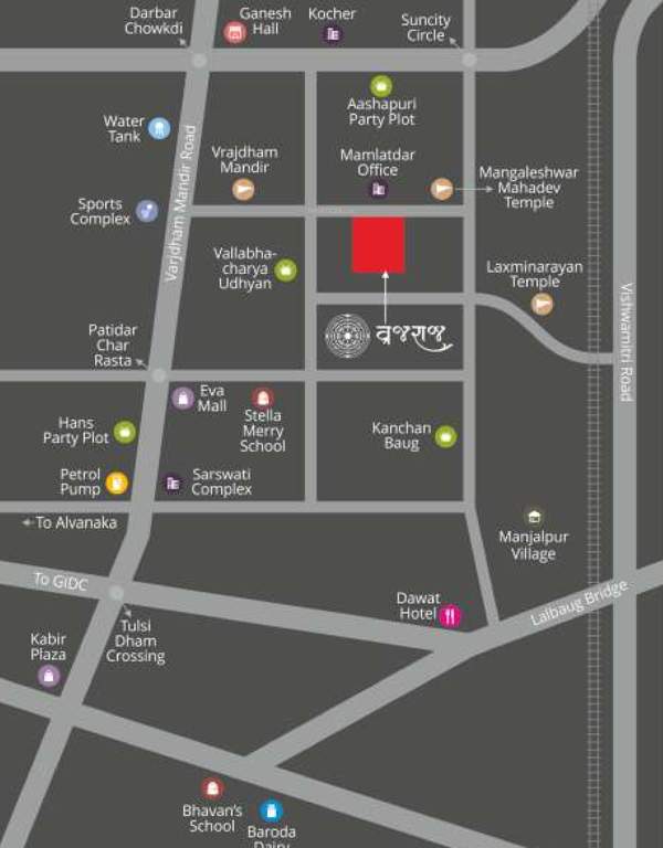  vrajraj flats Location Plan