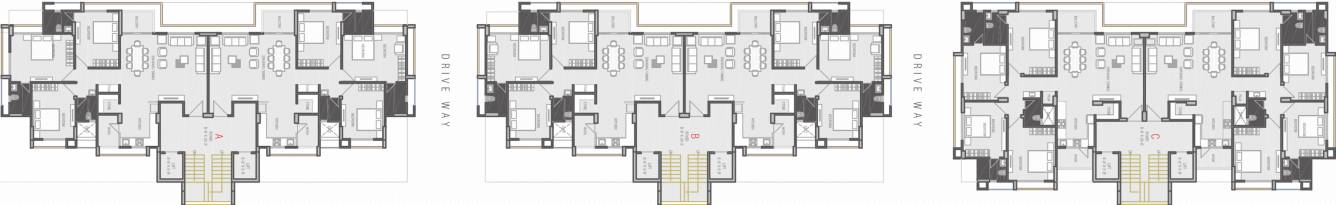  sangath sagar A, B And C Cluster Plan From 1st To 7th Floor