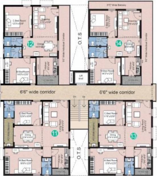  kodanda-rama-homeland-ii Ramanuja Typical Floor plan from 1st to 5th Floor