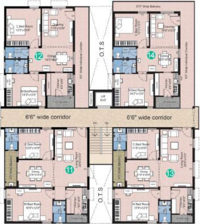  kodanda rama homeland ii Ramanuja Typical Floor plan from 1st to 5th Floor