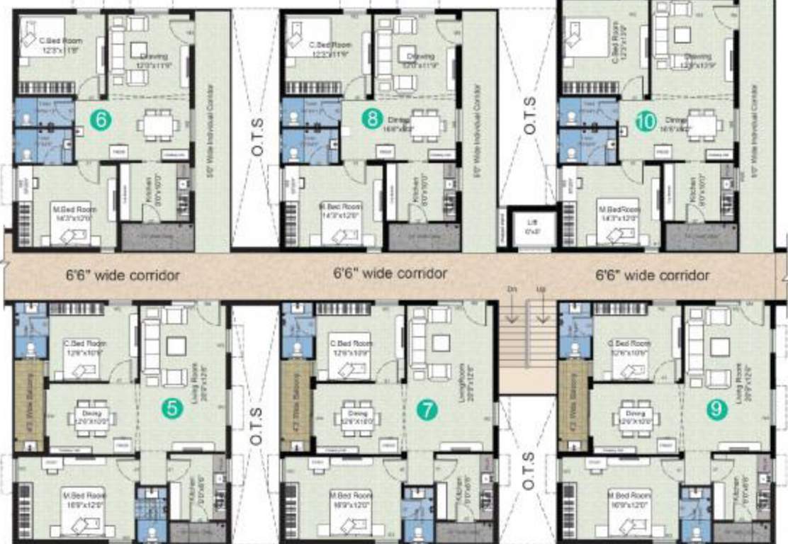  kodanda rama homeland ii Janaki Typical Floor plan from 1st to 5th Floor
