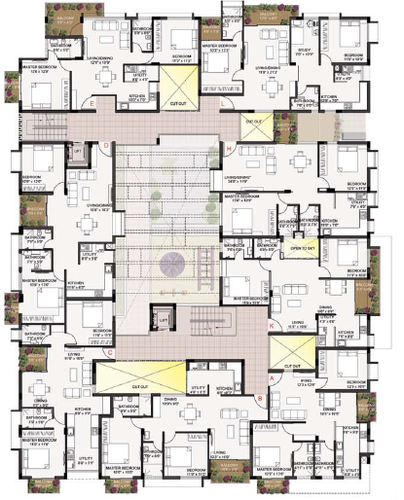 Cluster Plan courtyard Cluster Plan
