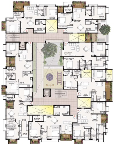 Cluster Plan courtyard Cluster Plan
