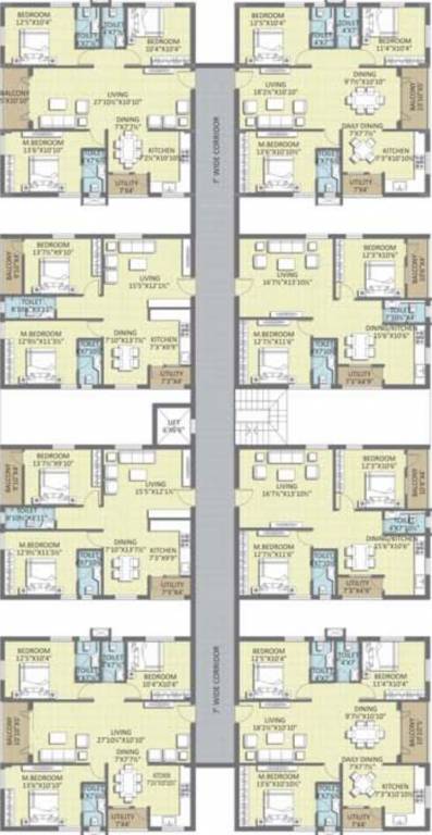 florence village phase 2 Typical Floor Plan Of Block H And K