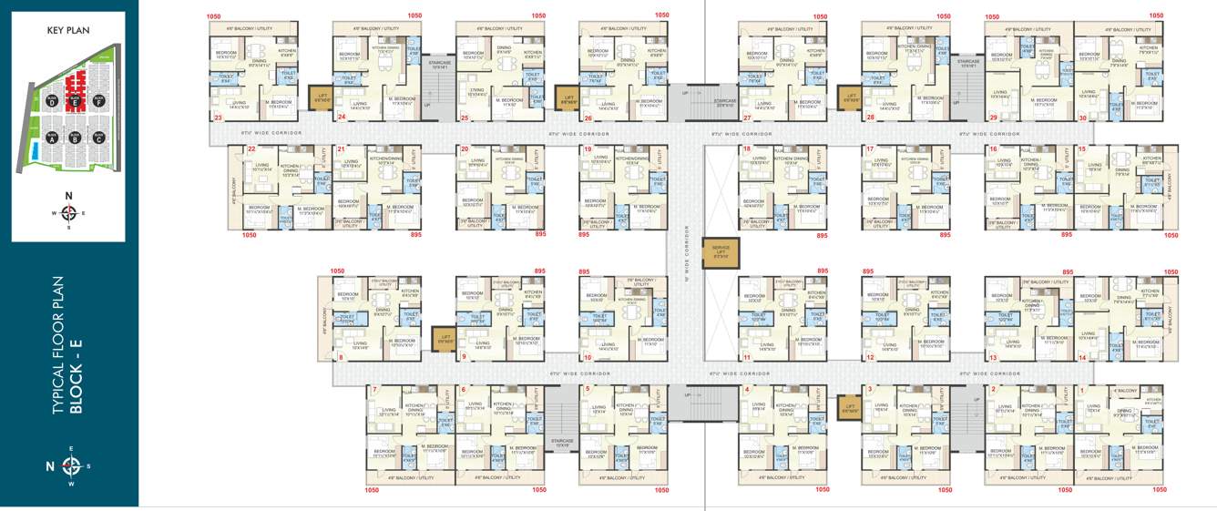  mvv & mk park Cluster Plan  For Typical Plan