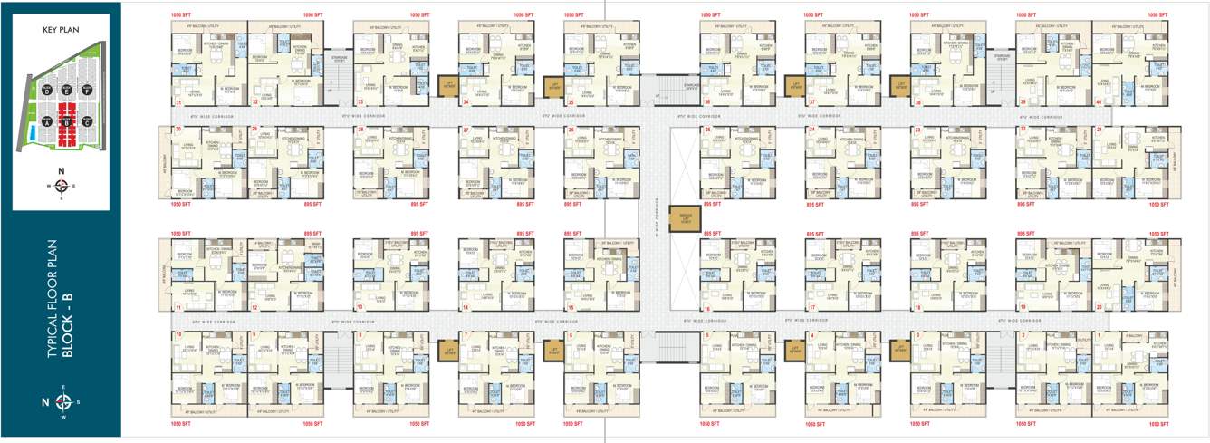 mvv & mk park Cluster Plan For Typical Plan
