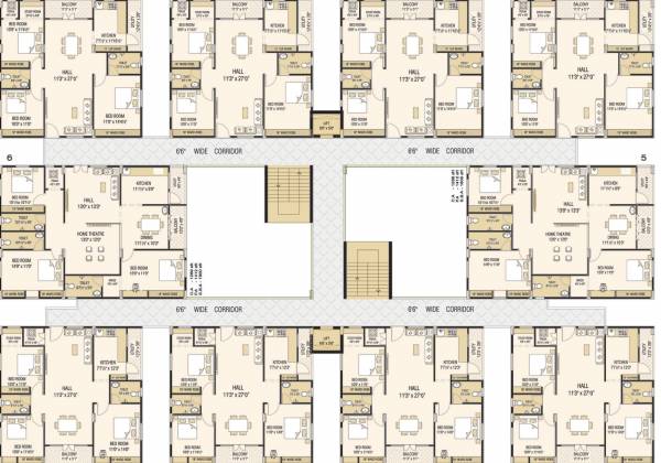  square Square Cluster Plan