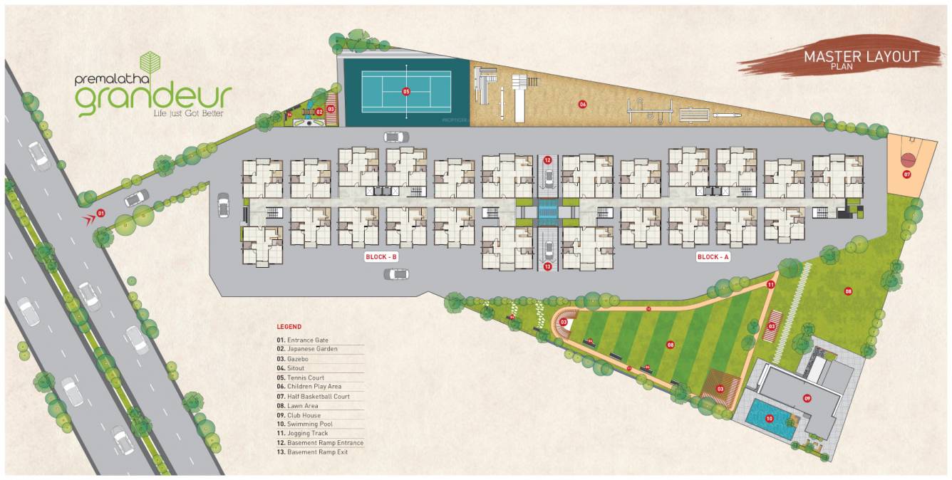  premlatha grandeur Layout Plan