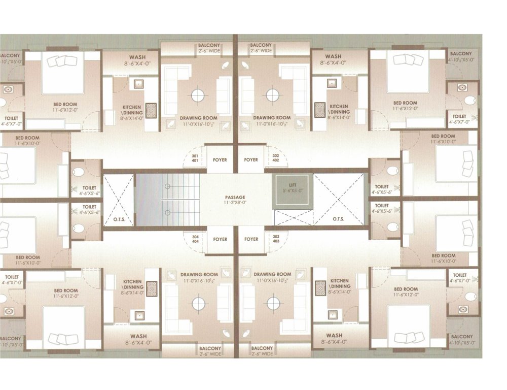  shilalekh Tower A Floor Plan from 3rd to 4th Floor
