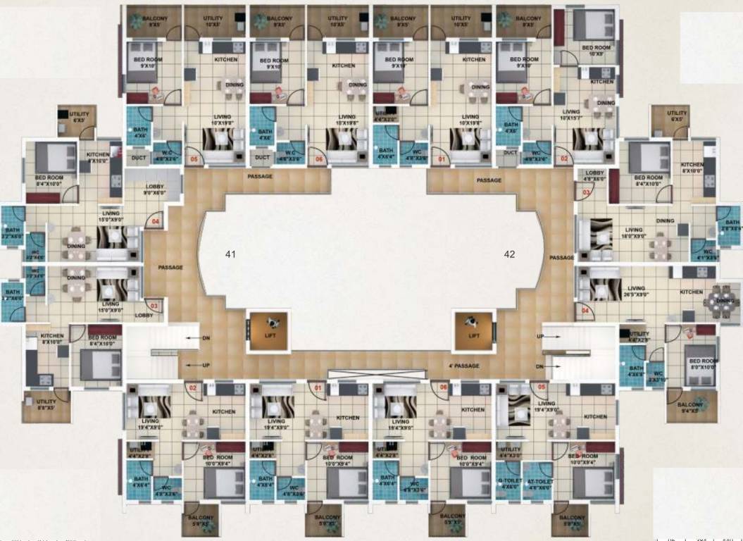  akshay town Typical Floor Plan Of Type 1