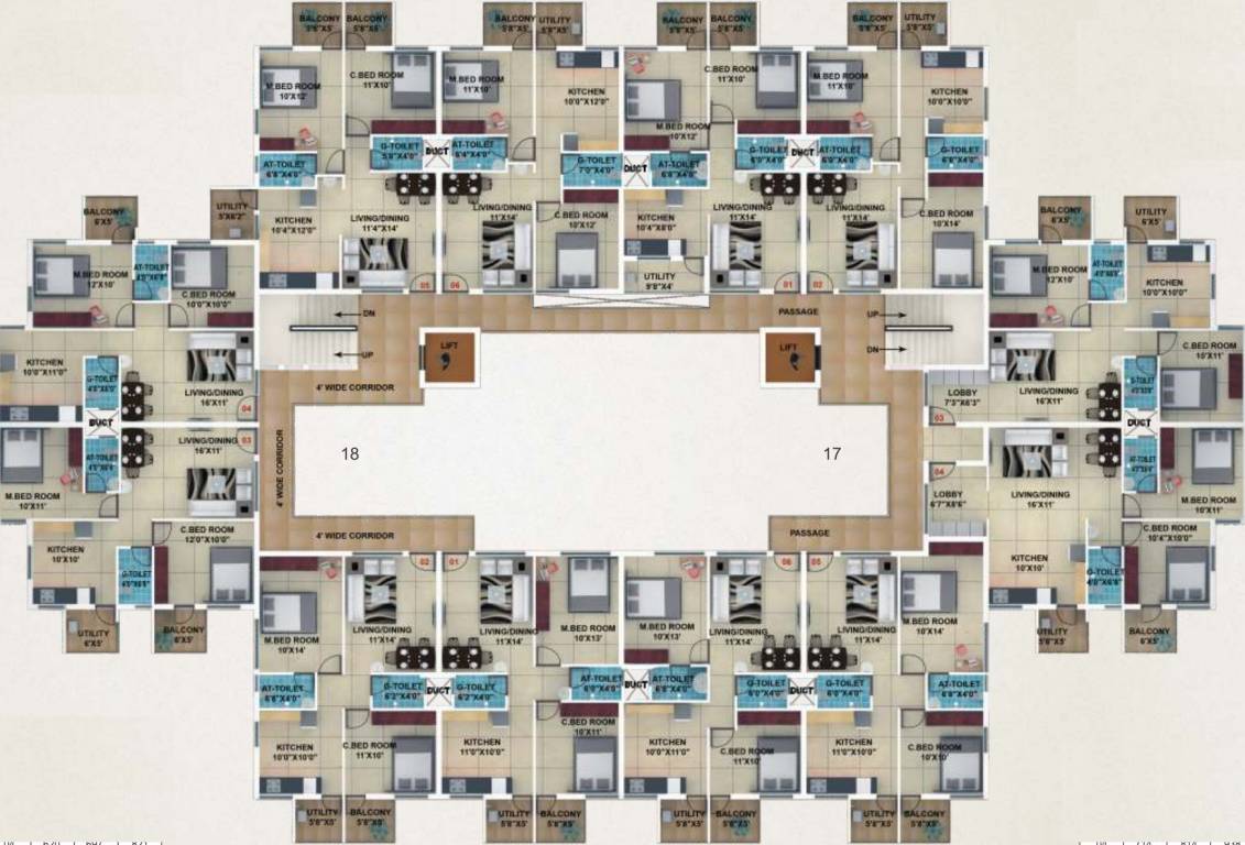  akshay town Typical Floor Plan Of Type 4