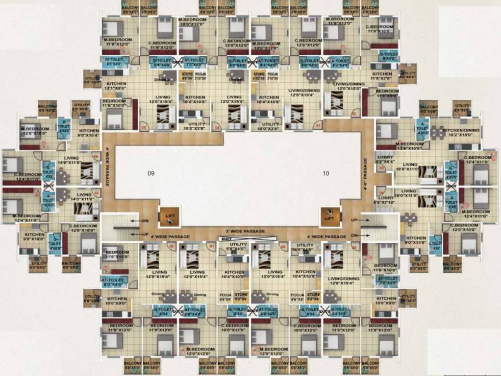  akshay town Typical Floor Plan Of Type 5