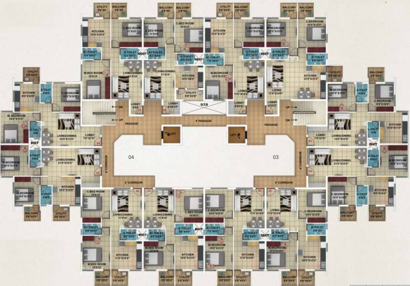  akshay-town Typical Floor Plan Of Type 6