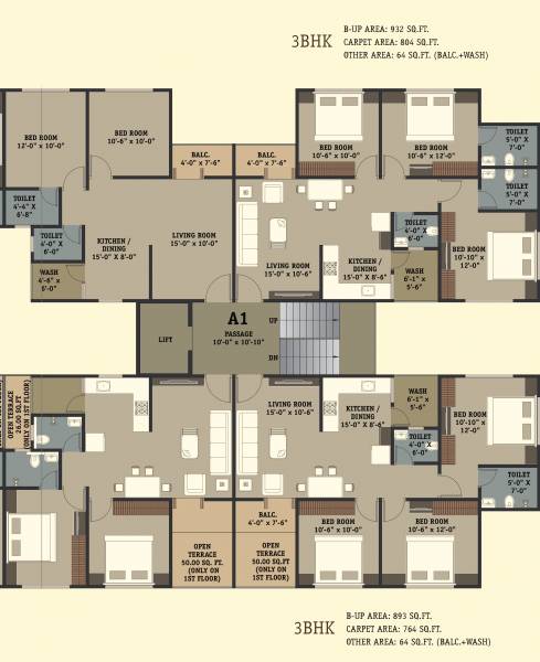  shyamal-park Tower A Cluster Plan