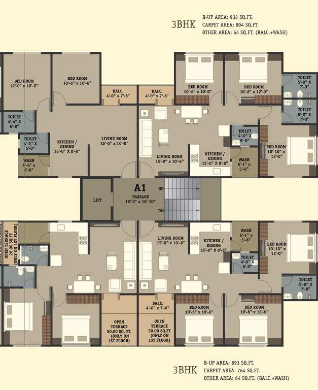  shyamal park Tower A Cluster Plan