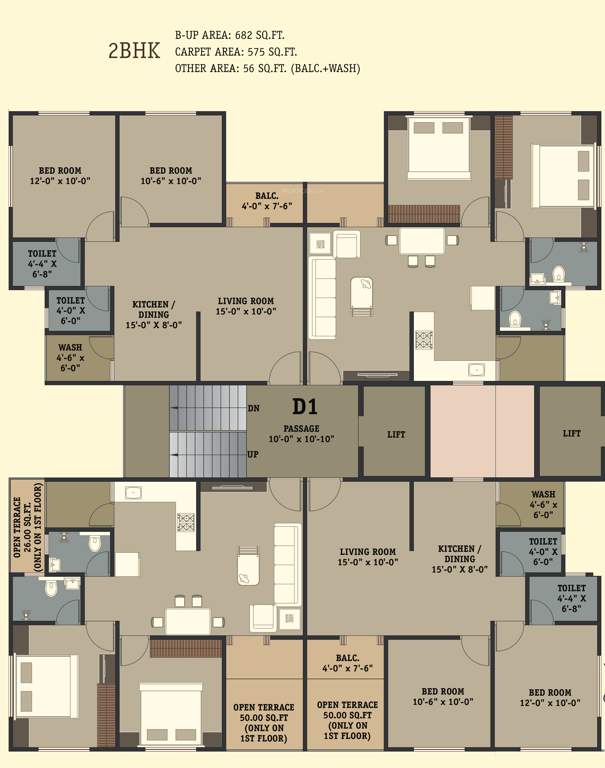  shyamal park Tower D Cluster Plan