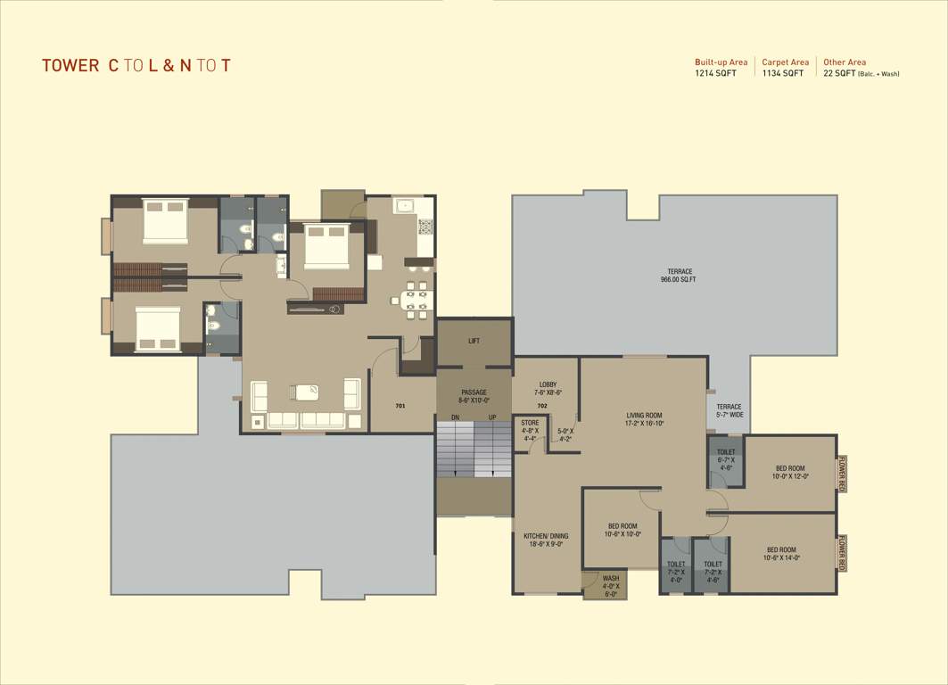  shyamal park Tower L Cluster Plan
