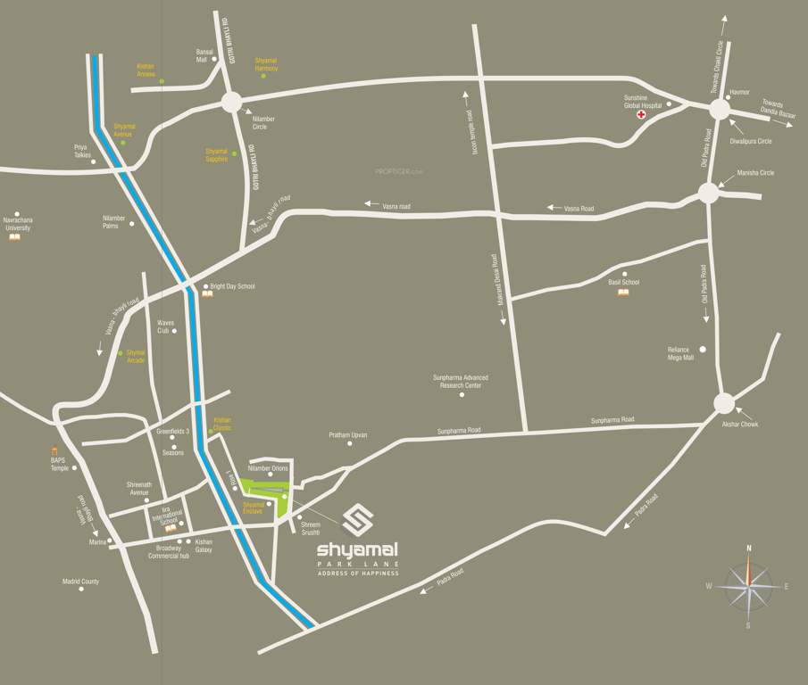  shyamal park Location Plan