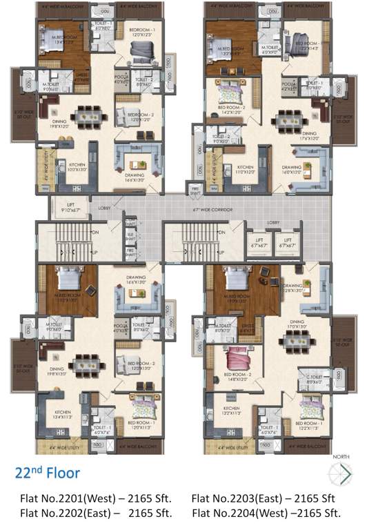  square Lansum Square Cluster Plan for 22th Floor