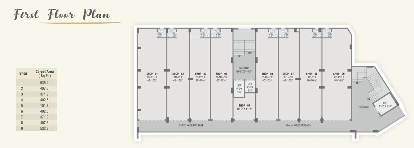  aamrapali resicom Tower 1 Wing D Cluster Plan for 1st Floor