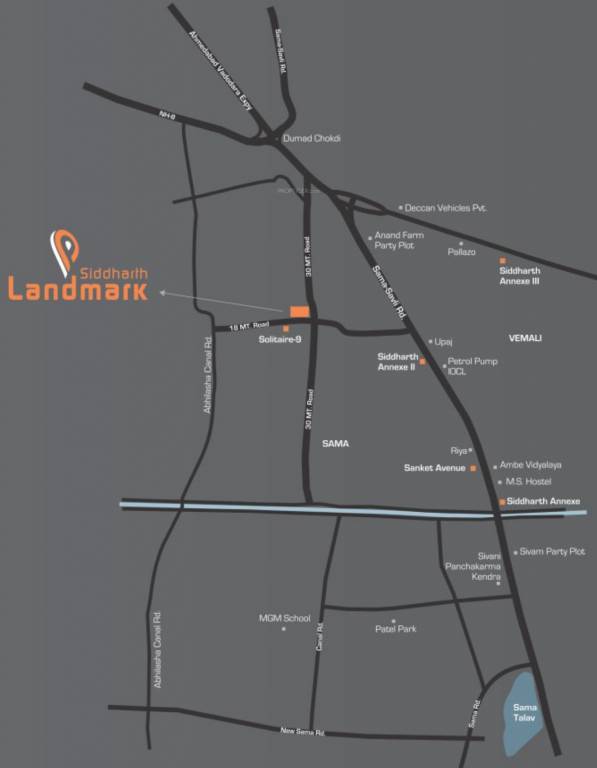 siddharth landmark Location Plan