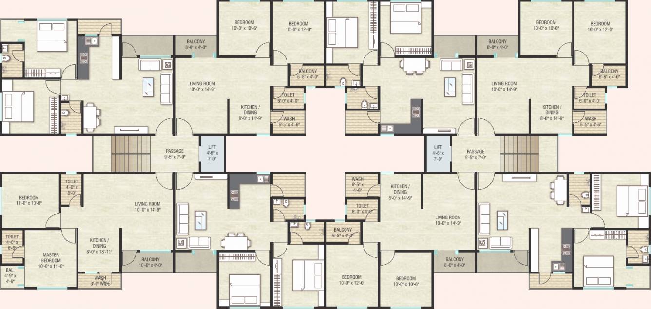 aries ambrosia Typical Floor Plan From 1st to 4th Floor