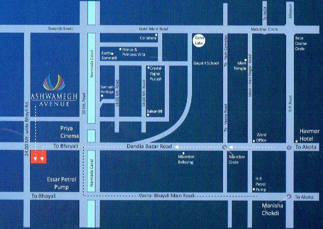  ashwamegh avenue Location Plan