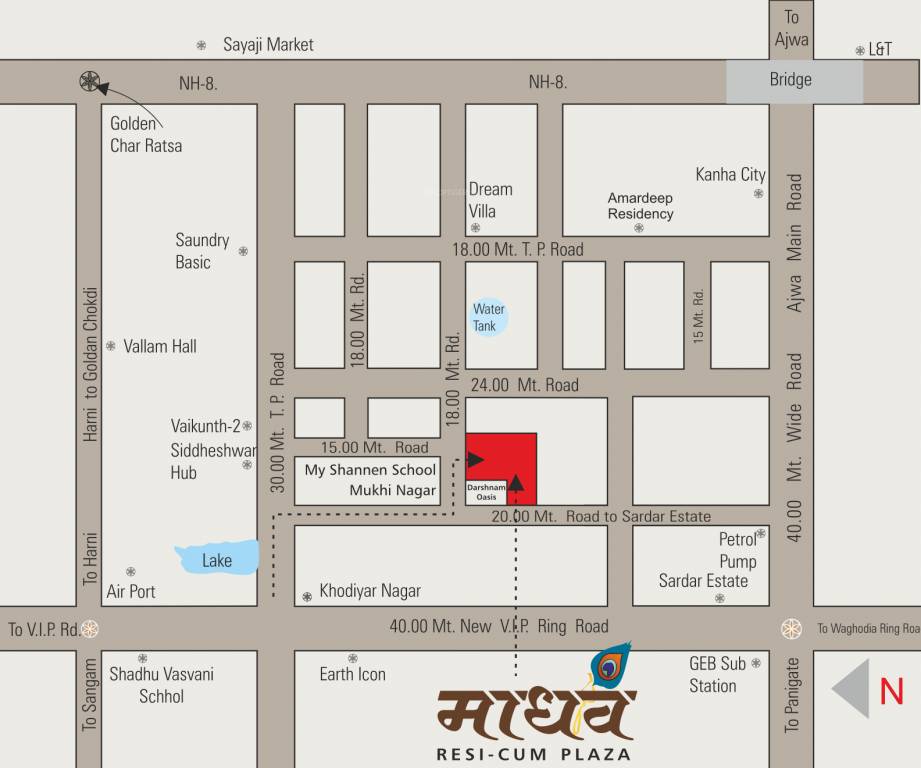 madhav resi cum plaza phase 2 Location Plan