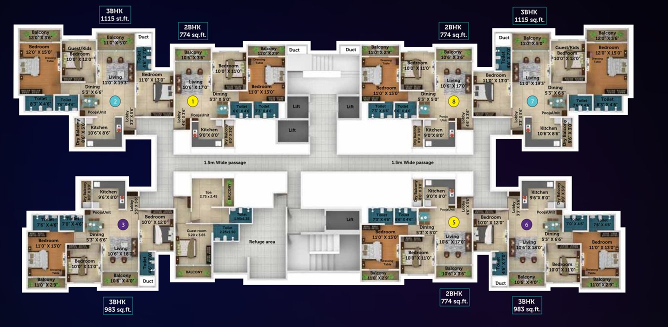 itrend life wing a b Building B Wing B1 Cluster Plan