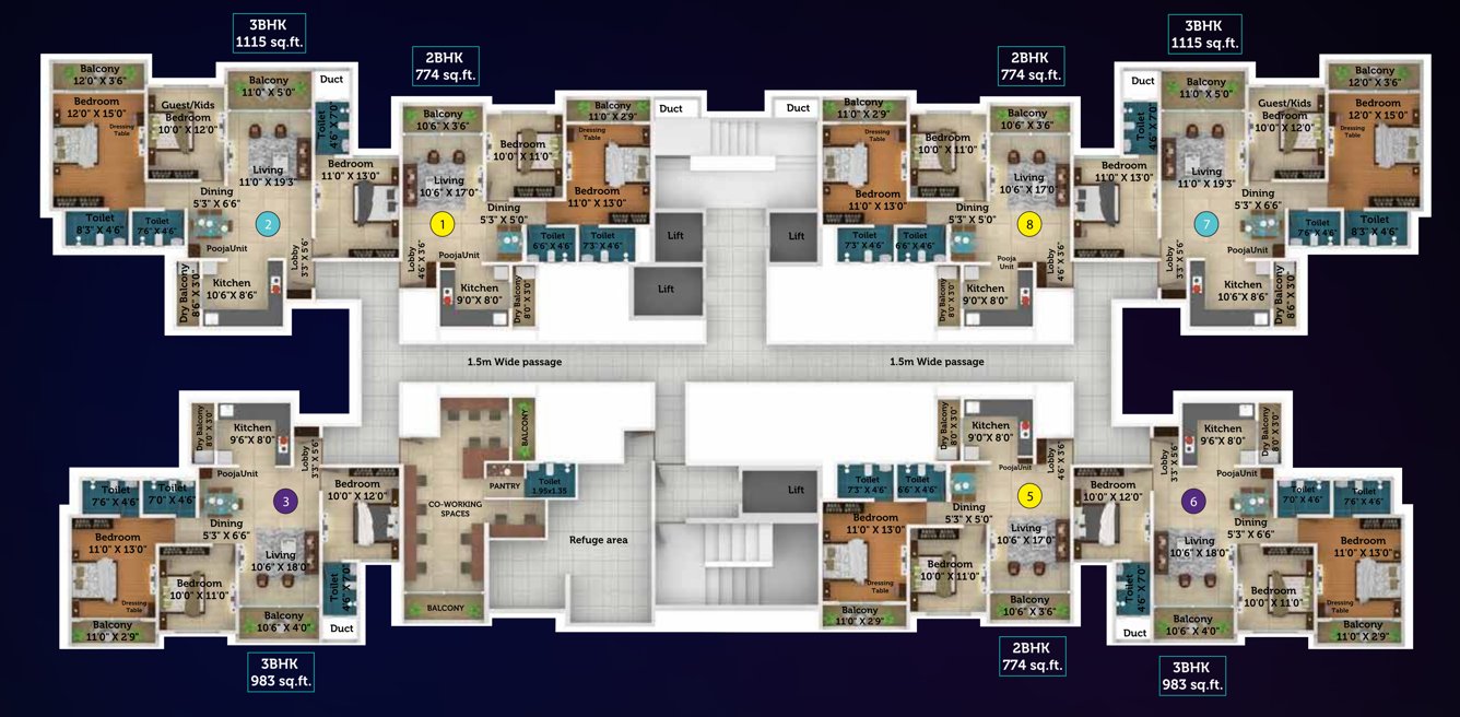  itrend life wing a b Building B Wing B1 Cluster Plan