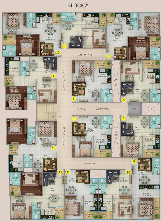  shanti niwas Block A Typical Cluster Plan