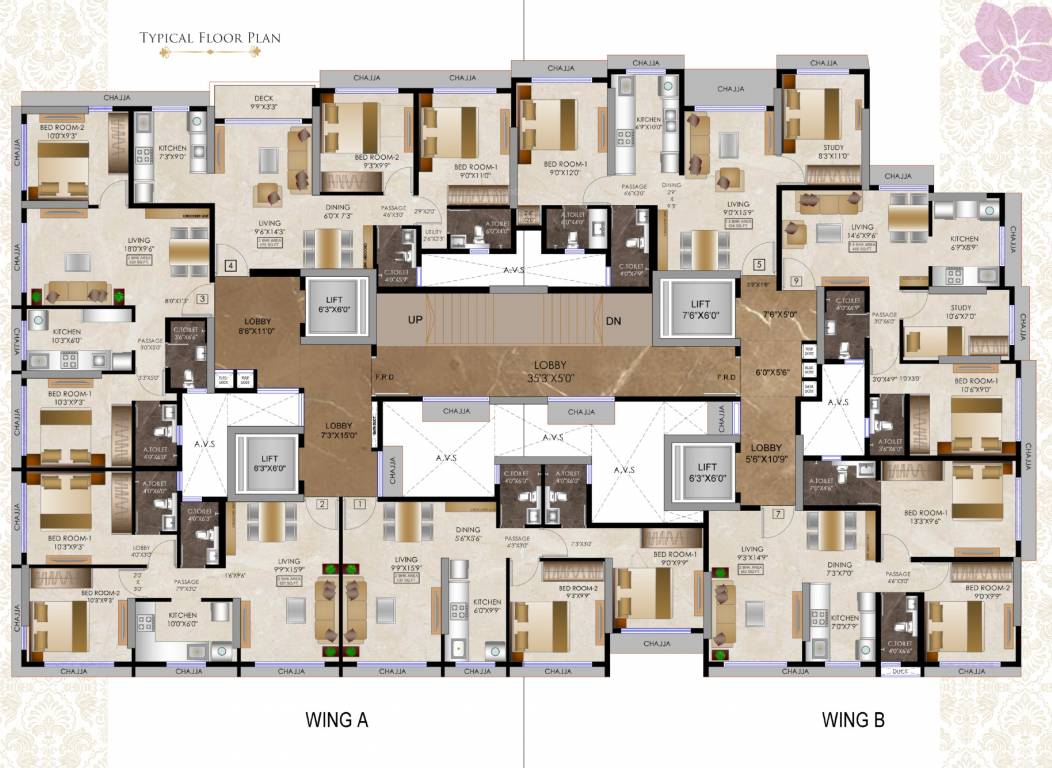  shree balaji orchid Orchid Tower Cluster Plan