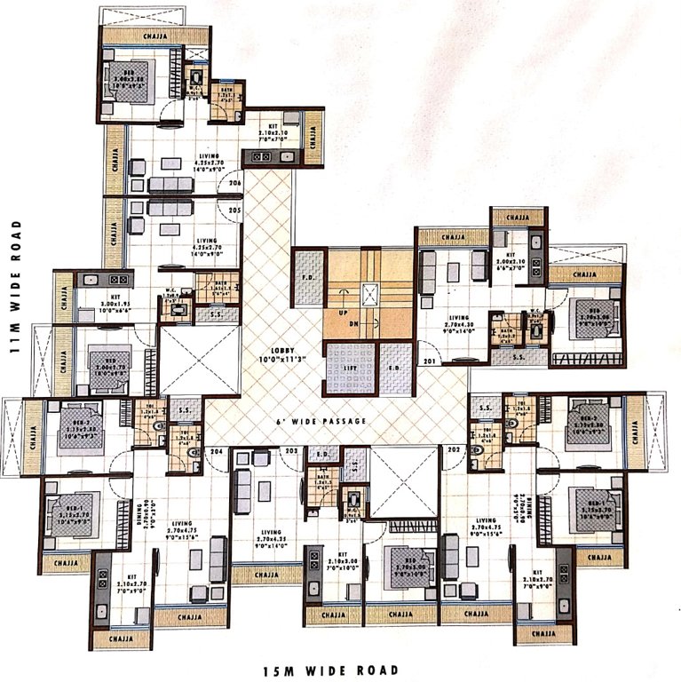  payal residency PAYAL RESIDENCY Cluster Plan for 2nd Floor