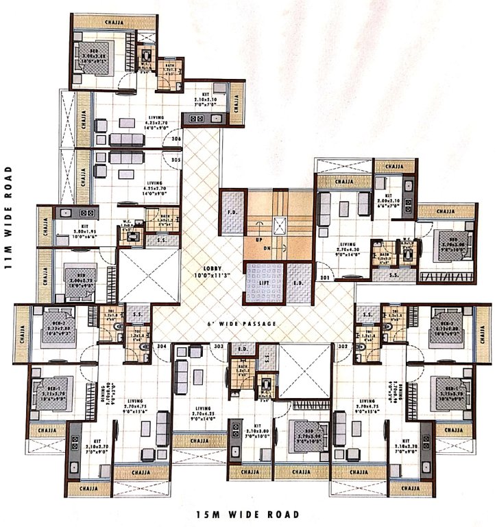  payal residency PAYAL RESIDENCY Cluster Plan for 3rd Floor