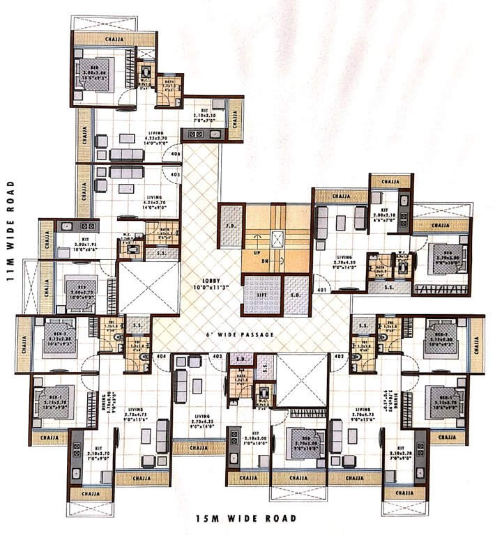  payal residency PAYAL RESIDENCY Cluster Plan for 4th Floor