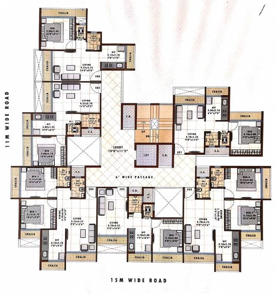  payal-residency PAYAL RESIDENCY Cluster Plan for 5th Floor