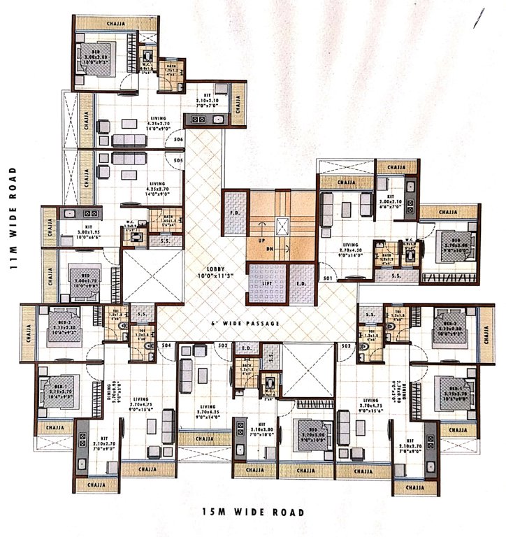  payal residency PAYAL RESIDENCY Cluster Plan for 5th Floor