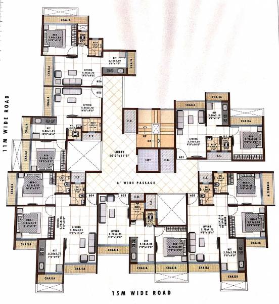  payal-residency PAYAL RESIDENCY Cluster Plan for 6th Floor