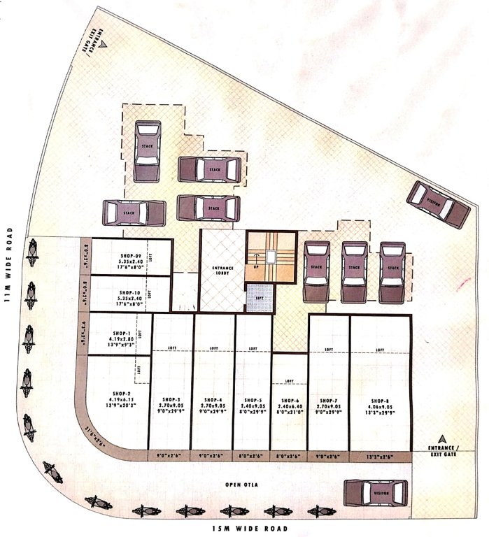  payal residency PAYAL RESIDENCY Cluster Plan for ground Floor