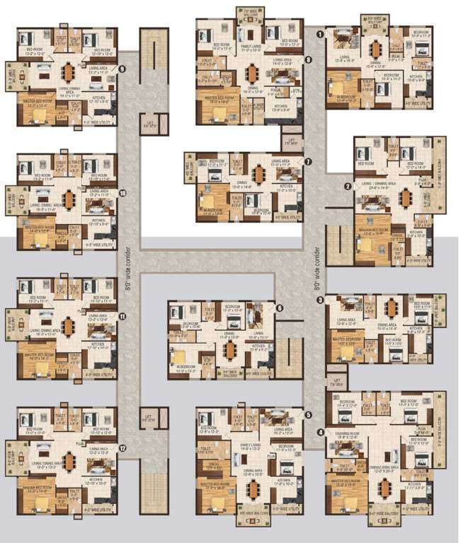  karthikeya panorama Block A Cluster Plan