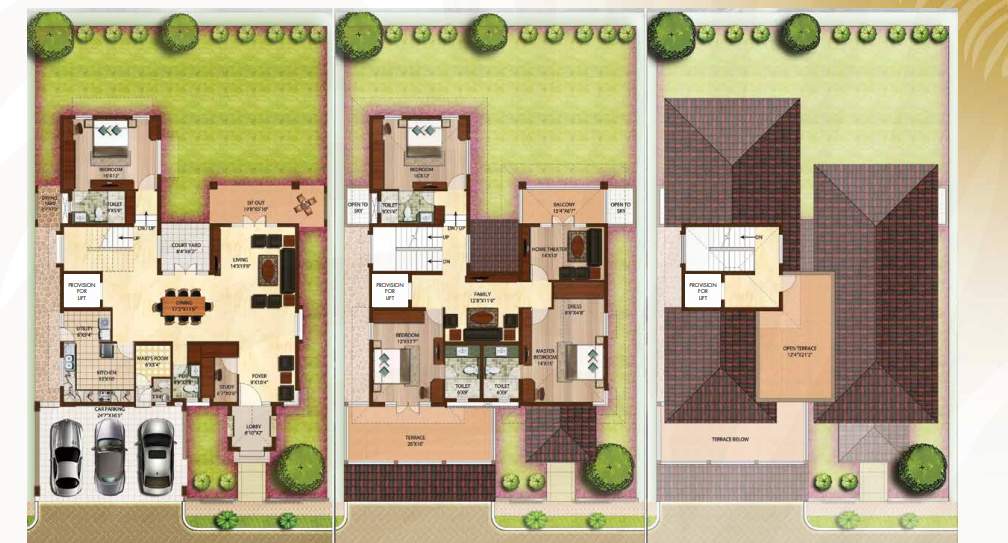  palm residences phase i Cluster Plan from 1st to 2nd Floor