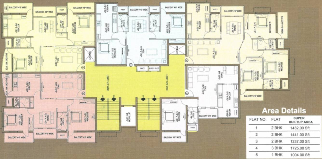  monica hill view Monica Hill View Typical Cluster Plan From 2nd to 5th Floor