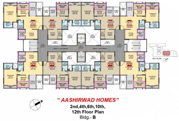  aashirwad-homes Cluster Plan for 2nd, 4th, 6th, 10th and 12th Floor